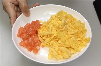 Thinly sliced beaten egg